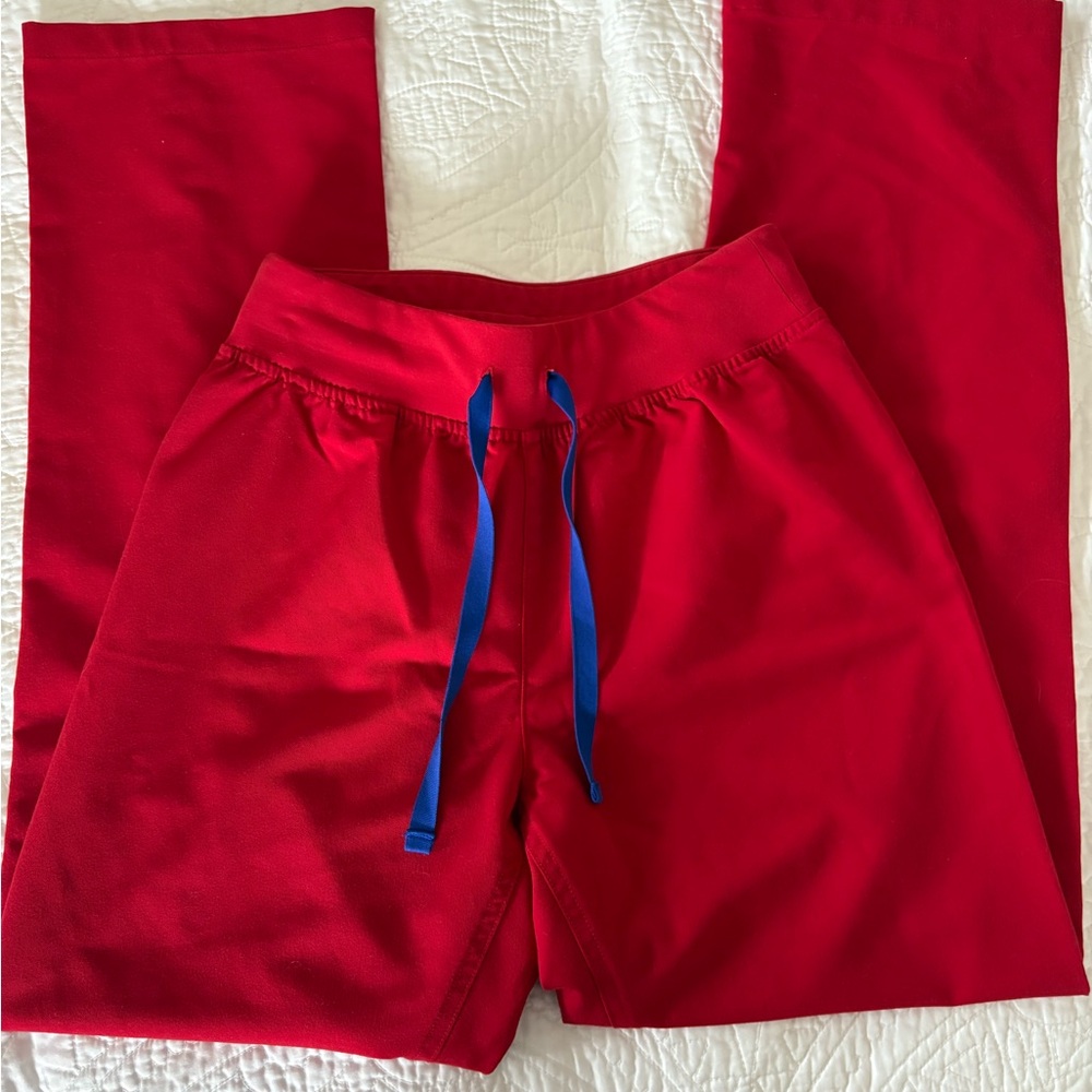 Figs winning red scrub pants